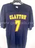 Vintage All Sports America Football Jersey #7 CLAYTON Men Size Medium Color Blue