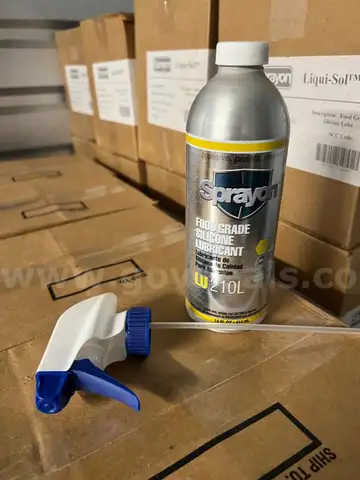 Sprayon LU210L FOOD GRADE SILICONE Lubricant 14 FL.oz/414 mL /CASE OF 12 BOTTLES FACTORY SEALED