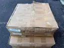 LOT OF 2 BOXES OF 20 (TOTAL OF 40 PCS) Faux Leather Decorative Throw Pillow Covers Modern Outdoor Color DARK BROWN NIB