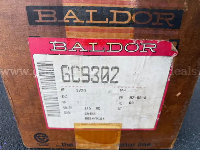 BALDOR 115 AC Motor MODEL GC9302 NEW IN BOX,MADE IN USA