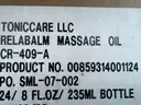 LOT OF 2 BOXES BY 6 BOX OF 6 Tonic Care Relabalm Massage Oil 8 oz /235 ml All Natural Ingredients