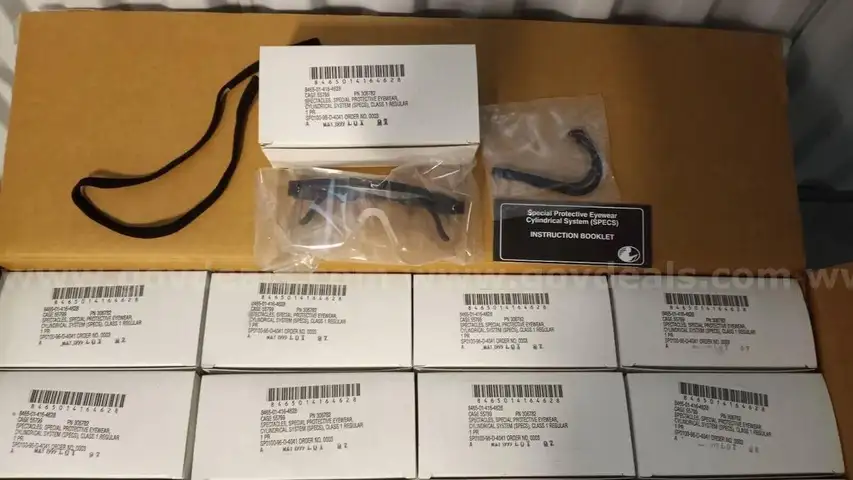 U.S. ARMY SURPLUS LOT OF 10 GENUINE MILITARY BALLISTIC SAFETY GLASSES CLEAR COLOR NIB MADE IN USA