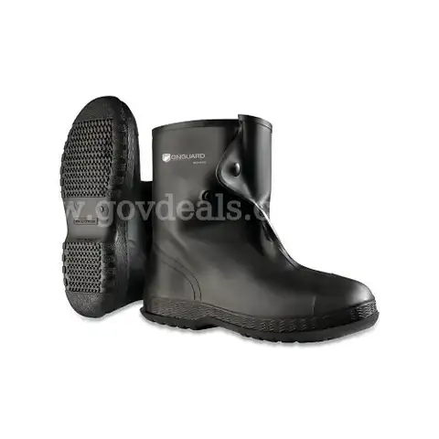 Onguard Overboots , 2X-Large , Workers Boots 10 In, Pvc, Black 86020 NEW IN BOX *WILL SHIP*