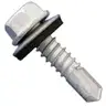 50 PCS HEX WASHER HEAD 1410- 14X1 SELF DRILL COATED SILVER W/BONDED WASHER 3/8"