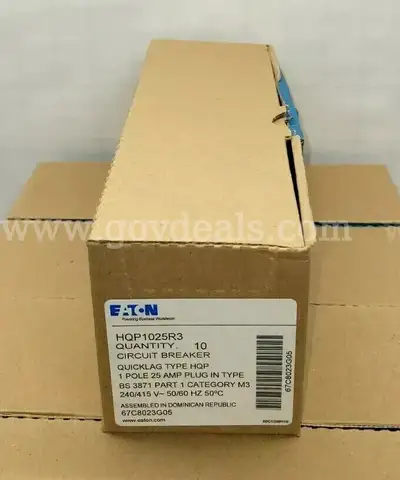 (10) NEW EATON 25 AMP QUICKLAG CIRCUIT BREAKERS 120 VAC 1 POLE HQP1025R3 NIB