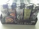BOX OF 40 REUSABLE NEON GAS LIGHTERS EASY GRIP Lighter -Tattoo Classic FULL SIZE Large,NEW