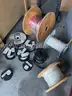 LOT OF ASSORTED SPOOLS OF WIRES AND CABLES