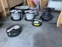 LOT OF ASSORTED SPOOLS OF WIRES AND CABLES
