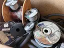 LOT OF ASSORTED SPOOLS OF WIRES AND CABLES