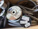 LOT OF ASSORTED SPOOLS OF WIRES AND CABLES