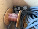 LOT OF ASSORTED SPOOLS OF WIRES AND CABLES