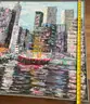 Fine artwork from 1987 Framed oil on canvas “NYC” signed 30"x29" *will ship*