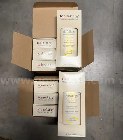 LOT OF 2 BOXES BY 6 Tonic Care EXFOLIAGE HAND CREME, 5.1oz / 150 ml All Natural NEW