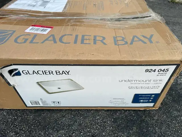 GLACIER BAY UNDERMOUNT BATHROOM SINKS