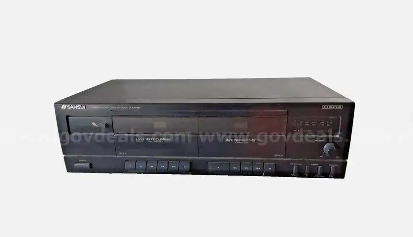 Sansui D-X119W Stereo Double Cassette Tape Player Recorder Deck
