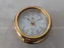 RARE Bey-Berk International Brass Clock SQ532 Round Ancient Marina Quartz Clock