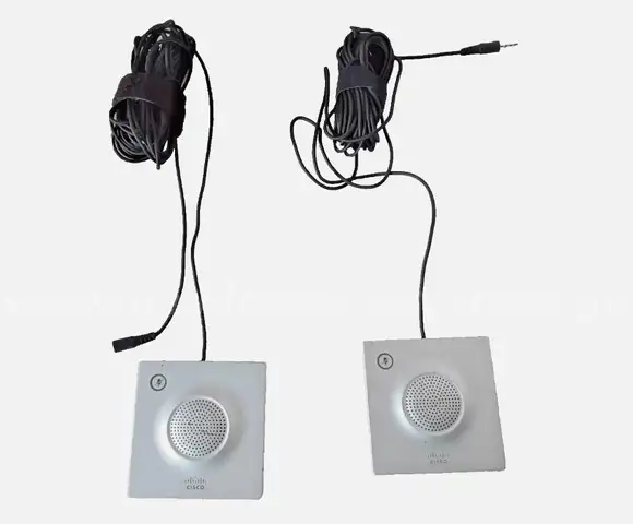 Lot of 2 - Cisco Tandberg TTC5-06 12V Tabletop Conference Microphone