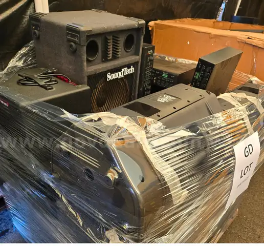 1 X Pallet of Professional Audio Equipment Stage Sound System - Carvin / Denon / Bogen / Bose / etc.