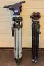 Lot of 2 - Professional camera Tripod Manfrotto Bogen 3066 and Pro Video 501HDV