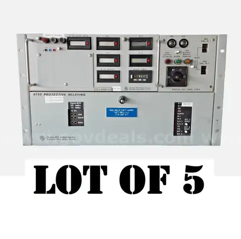 Lot of 5 - Dowty RFL 6750 Protective Relaying RZ3-14 Manual Test Panel 101815
