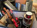 Lot of Various Professional Musical Instruments - Keyboard / Guitar / Violin / Drum set / Etc.