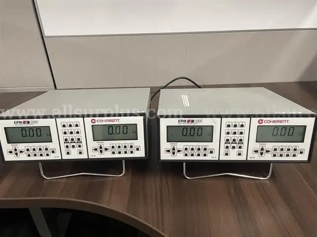 2 Ea. 2009 Coherent EPM 2000 Dual Channel Laser Energy Power Meter