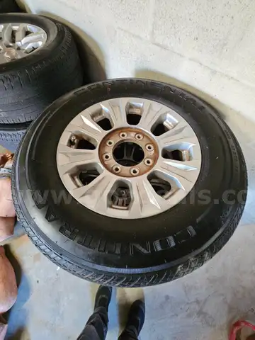 2022 Ford F250 4x4, set of 4 wheels and tires with TPMS sensors.