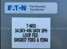 Transformer, Step Down, 2,600 RIVA, HV 34,500V, LV 416Y/240, 3PH, 60HZ, Used, Qty 1