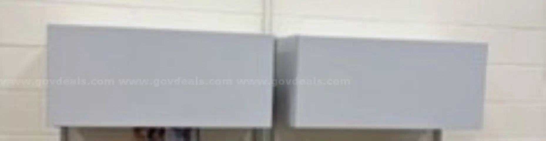 Set of 2 Over the Desk Storage Cabinets