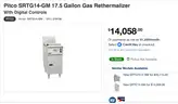 Pitco SRTG14-GM Solstice™ Gas Rethermalizer w/ (1) 17 1/2 gal Tank - Natural Gas (Brand New)