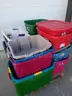 Pallet of assorted bins