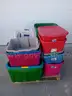 Pallet of assorted bins