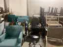 Lot of Random Chairs, Tables, Sofa Beds, Ottomans