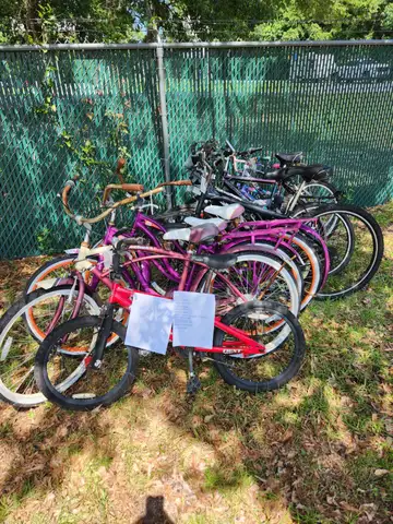 Lot of bicycles