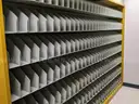 11 rows of shelves, various segments of different lengths (2, 3, or 4 feet).&#xA0;&#xA0;