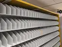 11 rows of shelves, various segments of different lengths (2, 3, or 4 feet).&#xA0;&#xA0;