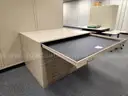 Metal shelves
