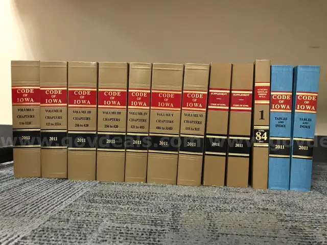Iowa Code 2011 Bound Set