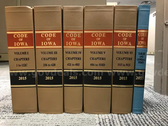 Iowa Code 2015 Bound Set (Not Complete)