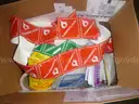90 rolls of various hazmat stickers