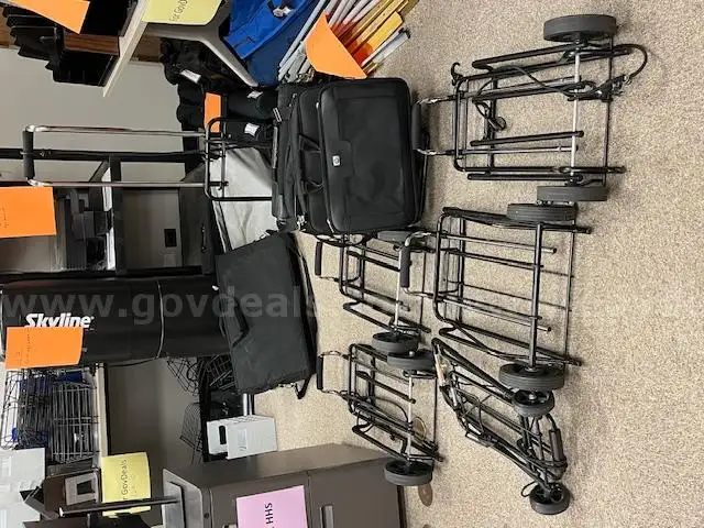 6 Two-Wheeled Expandable Carts and 3 Computer Bags