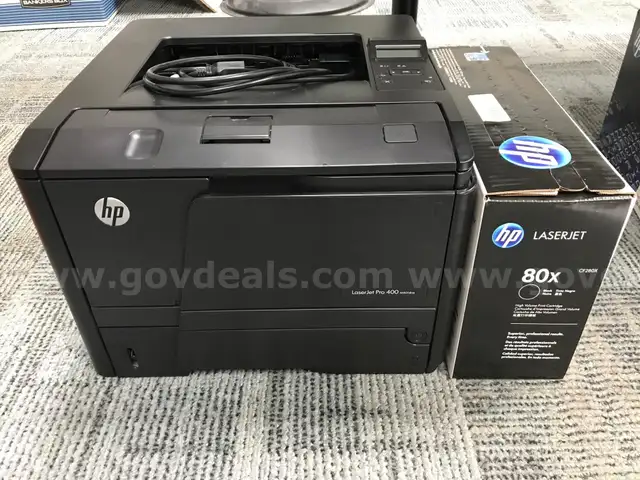 HP LaserJet Pro 400 M401dne Printer + New Toner Cartridge (1 of 2)
