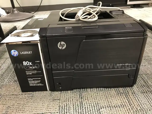 HP LaserJet Pro 400 M401dne Printer + New Toner Cartridge (2 of 2)
