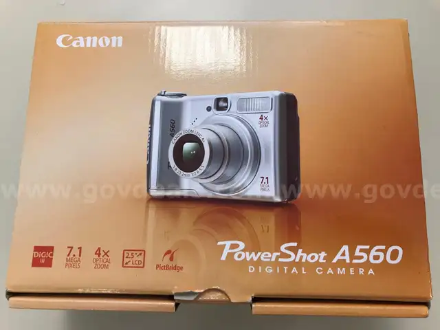 Canon PowerShot A560 Digital Camera, 7.1 Megapixel, 4x Zoom