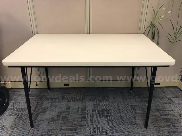 Table, Laminate Top, Non-Folding, 48&#x22; W x 24&#x22; D x 30&#x22; H