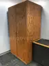 Cabinet, Solid Wood, Oak, 24&#x22; W x 36&#x22; D x 90&#x22; H w/ 2 Horizontal Shelves (1 of 2)