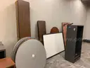 Several tables and cabinets