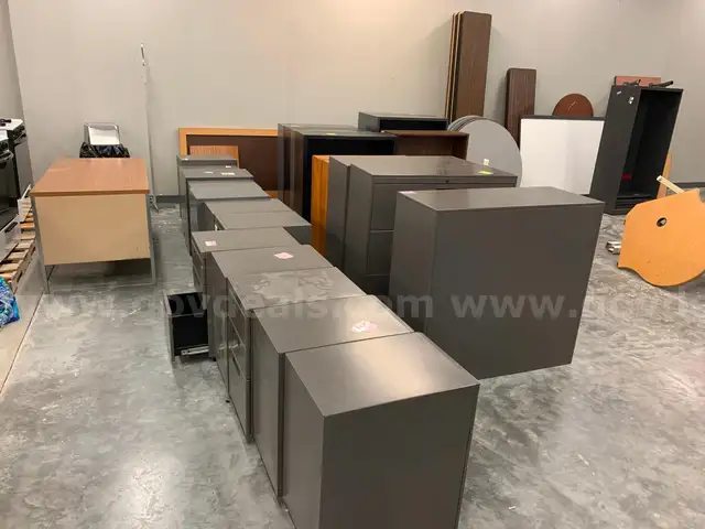 Several tables and cabinets