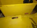 3 hard cases, creeper, rubbermaid bucket with misc items