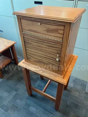Wooden Drop Box (no key) and Side Table